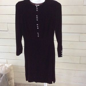 Vintage Laura Ashley burgundy velvet dress